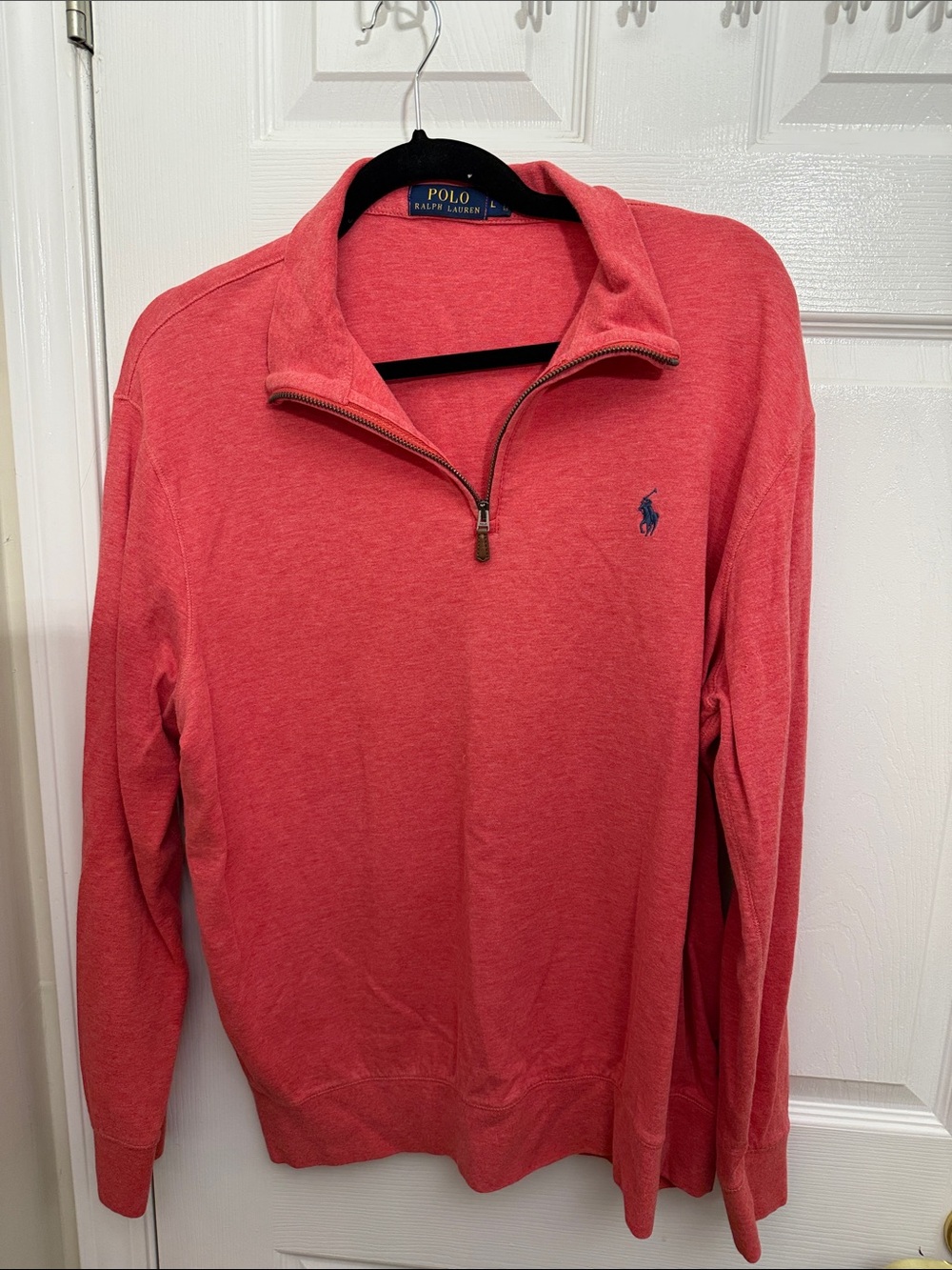 Ralph Lauren Men’s Coral Zip-Up Polo Sweater